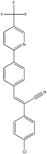 (2Z)-2-(4-chlorophenyl)-3-{4-[5-(trifluoromethyl)pyridin-2-yl]phenyl}prop-2-enenitrile