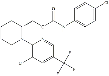 [(2R)-1-[3-chloro-5-(trifluoromethyl)pyridin-2-yl]piperidin-2-yl]methyl N-(4-chlorophenyl)carbamate 化学構造式