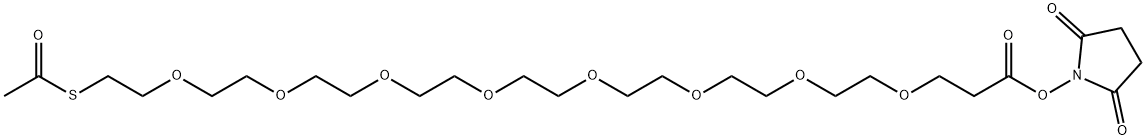 dPEG(R)8-SATA (S-acetyl-dPEG(R)8-NHS ester),1070798-99-0,结构式