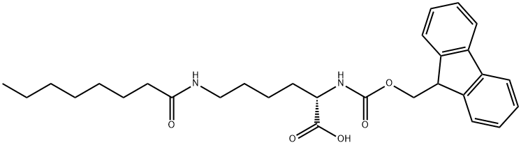 Fmoc-L-Lys(Octanoyl)-OH Struktur
