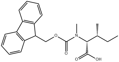 FMOC-N-ME-D-ILE-OH 结构式