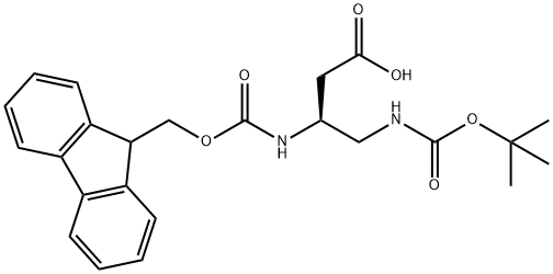(9H-Fluoren-9-yl)MethOxy]Carbonyl D-Dbu(Boc)-OH Structure