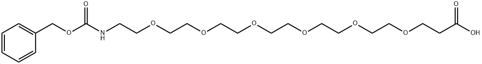 Cbz-N-amido-PEG6-acid Structure
