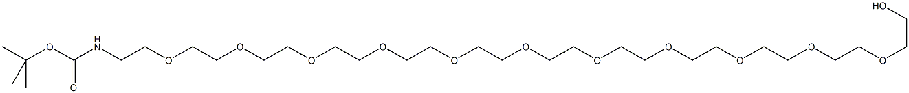 T-BOC-N-AMIDO-DPEG®₁₂-OH 化学構造式