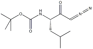 N-alpha-t-Butyloxycarbonyl-L-leucinyl-diazomethane, (S)-3-Boc-amino-1-diazo-5-methyl-2-hexanone Struktur