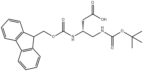 (R)-N-beta-FMoc-N-gaMMa-Boc-3,4-diaMinobutyric acid|(R)-3-(((((9H-芴-9-基)甲氧基)甲酰基)氨基)-4-((叔丁氧羰基)氨基)丁酸