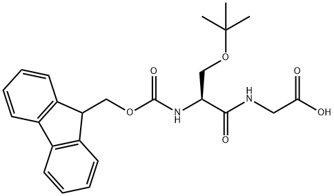 (9H-Fluoren-9-yl)MethOxy]Carbonyl Ser(tBu)-Gly-OH Structure