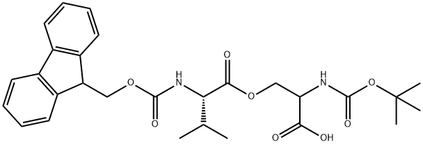 (Tert-Butoxy)Carbonyl Ser((9H-Fluoren-9-yl)MethOxy]Carbonyl Val)-OH Structure