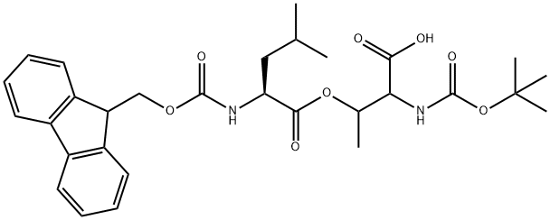 BOC-THR(LEU-FMOC)-OH, 944283-26-5, 结构式