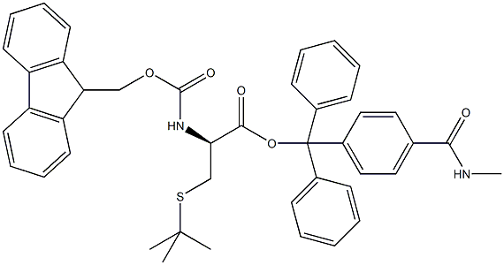 Fmoc-D-Cys(S-tBu)-Trt TG,,结构式