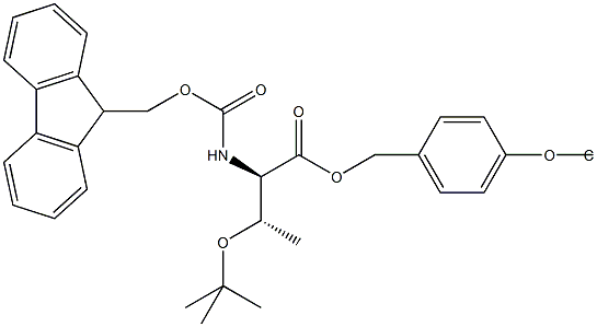 Fmoc-D-Thr(tBu)-Wang TG 化学構造式