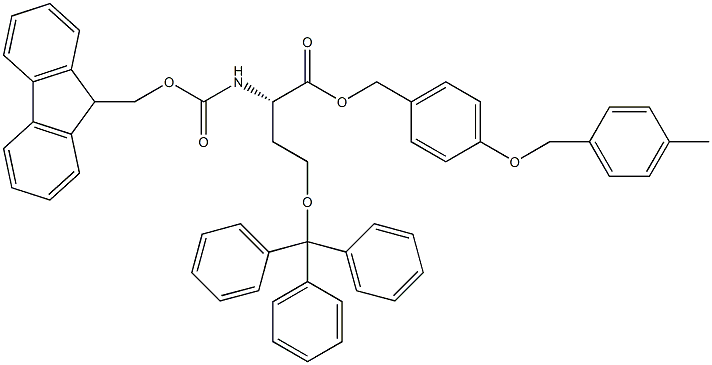 Fmoc-L-Hse(Trt)-Wang  Resin (100-200mesh, 1% DVB) Structure