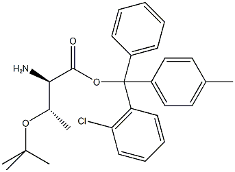 H-D-Thr(tBu)-2-chlorotrityl resin (100-200 mesh, > 0.5 mmol 结构式