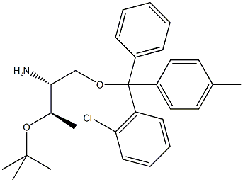 L-Thr(tBu)-ol-2-chlorotrityl resin (100-200 mesh, >0.5 mmol 化学構造式