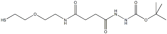 alpha-Thio-omega-t-butyloxycarbonyl-hydrazido poly(ethylene glycol) (PEG-MW 10.000 Dalton) 结构式