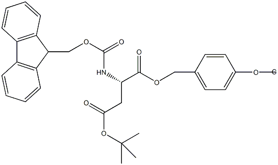 Fmoc-L-Asp(tBu)-Wang TG,,结构式