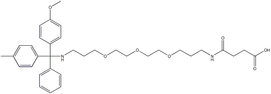 1,13-DIAMINO-4,7,10-TRIOXATRIDECAN-13-SUCCINAMIC ACID-1-(4-METHOXY-TRITYL) RESIN Structure
