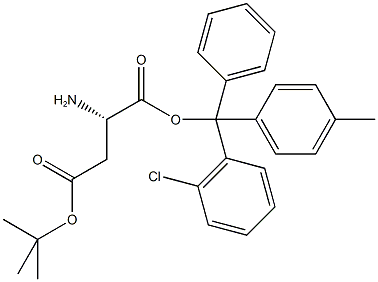 H-L-ASP(TBU)-2-CHLOROTRITYL RESIN Struktur