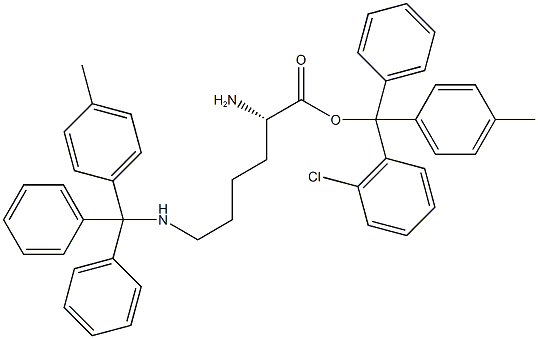 H-LYS(MTT)-2-CHLOROTRITYL-RESIN,,结构式