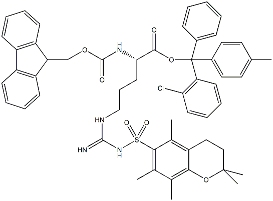 Fmoc-L-Arg(Pmc)-2-chlorotrityl resin (100-200 mesh, > 0.5 mmol Struktur