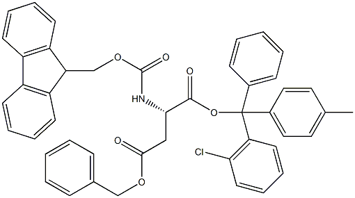 Fmoc-L-Asp(Bzl)-2-chlorotrityl resin (100-200 mesh, > 0.5 mmol 结构式