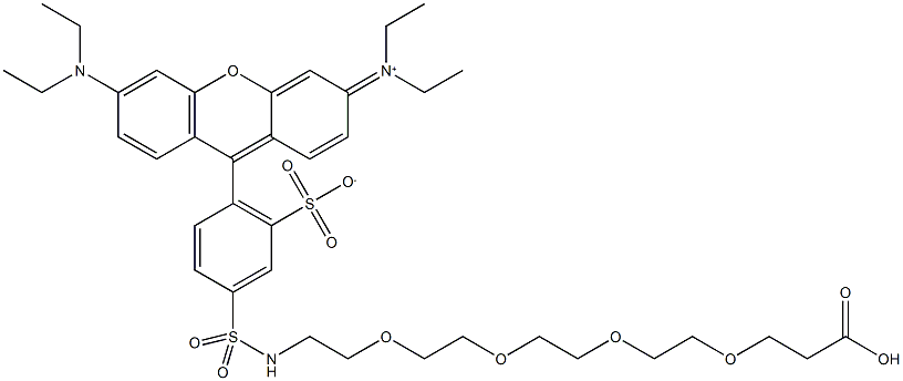 1-(Rhodamin B-sulfonamido)-3-oxo-7,10,13,16-tetraoxa-4-azanonadecan-19-oic acid