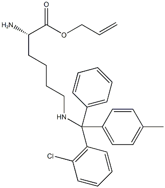 H-L-LYS(2-CHLOROTRITYL RESIN)-OALL Struktur