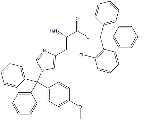 H-HIS(MTT)-2-CHLOROTRITYL RESIN Structure