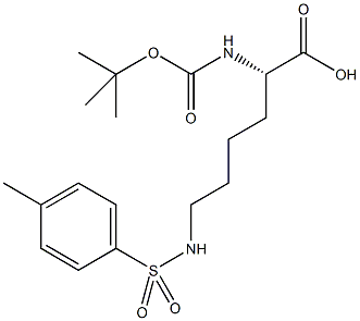 N-alpha-t-Butyloxycarbonyl-N-epsilon-p-tolylsuflonyl-L-lysine Structure
