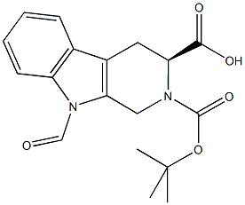 N-alpha-t-Butyloxycarbonyl-9-formyl-1,2,3,4-Tetrahydronorharman-L-3-carboxylic acid (solvate) Struktur