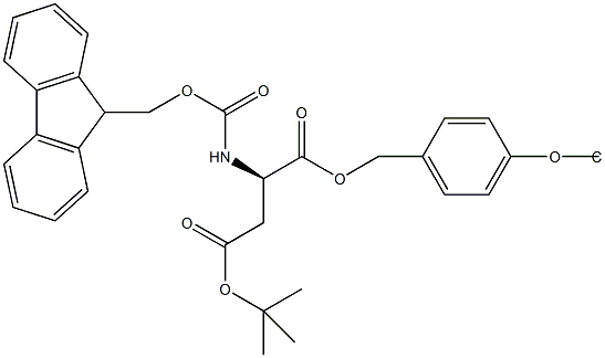 Fmoc-D-Asp(tBu)-Wang TG 化学構造式