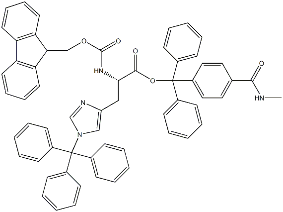 Fmoc-L-His(Trt)-Trt TG 化学構造式