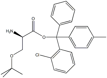H-D-Ser(tBu)-2-chlorotrityl resin (100-200 mesh, > 0.5 mmol 化学構造式