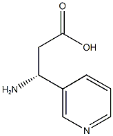 3-(3-Pyridyl)-L-beta-alanine, (S)-3-Amino-3-(pyridin-3-yl)propanoic acid 结构式