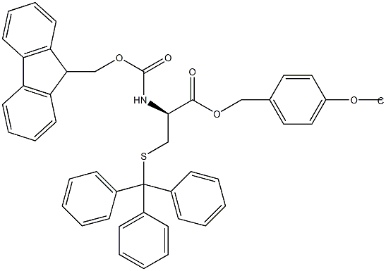 Fmoc-D-Cys(Trt)-Wang TG Structure