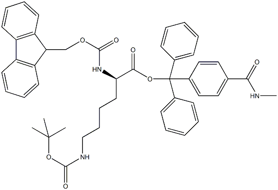 Fmoc-D-Lys(Boc)-Trt TG,,结构式