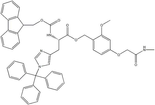 Fmoc-L-His(Trt)-AC TG Structure