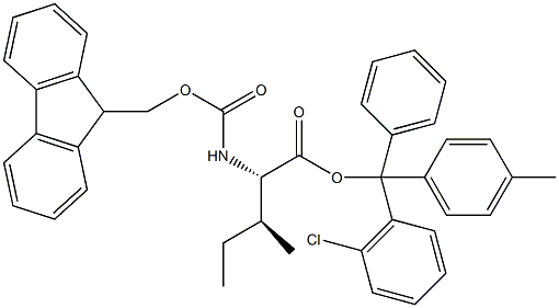 Fmoc-L-Ile-2-chlorotrityl resin (100-200 mesh, > 0.5 mmol,,结构式