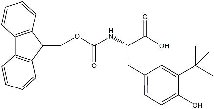 N-alpha-(9-Fluorenylmethyloxycarbonyl)-3-t-butyl-L-tyrosine, N-alpha-(9-Fluorenylmethyloxycarbonyl)-3-t-butyl-4-hydroxy-L-phenylalanine Structure