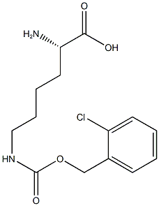 N-epsilon-(2-Chlorobenzyloxycarbonyl)-L-lysine 化学構造式