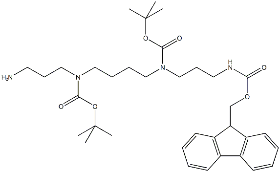  N2,N3-Bis-(t-butyloxycarbonyl)-N4-(9-fluorenylmethyloxycarbonyl)-1,5,10,14-tetra-aza-quatrodecan hydrochloride