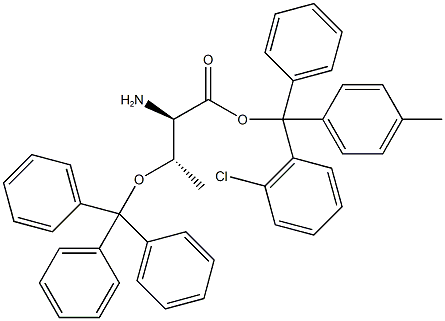 H-D-THR(TRT)-2-CHLOROTRITYL RESIN 结构式