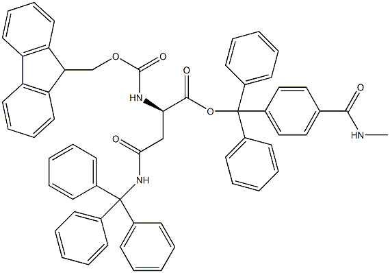 Fmoc-D-Asn(Trt)-Trt TG,,结构式