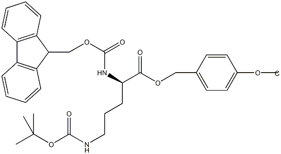 Fmoc-D-Orn(Boc)-Wang TG Structure