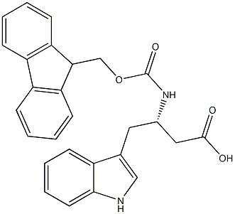 N-beta-(9-Fluorenylmethyloxycarbonyl)-L-homotryptophan,,结构式