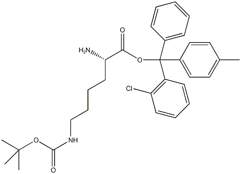 H-LYS(BOC)-2-CHLOROTRITYL RESIN Struktur
