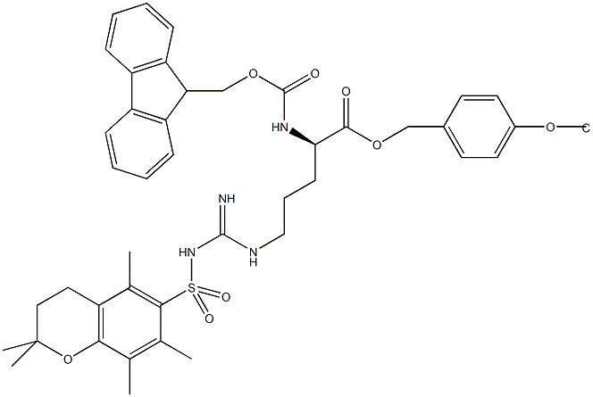 Fmoc-D-Arg(Pmc)-Wang TG Structure