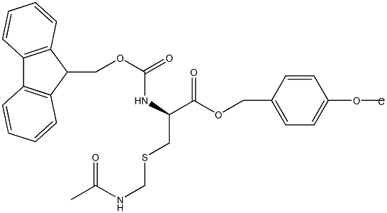 Fmoc-D-Cys(Acm)-Wang TG,,结构式