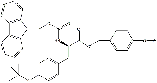 Fmoc-D-Tyr(tBu)-Wang TG 化学構造式