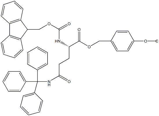 Fmoc-L-Gln(Trt)-Wang TG Structure
